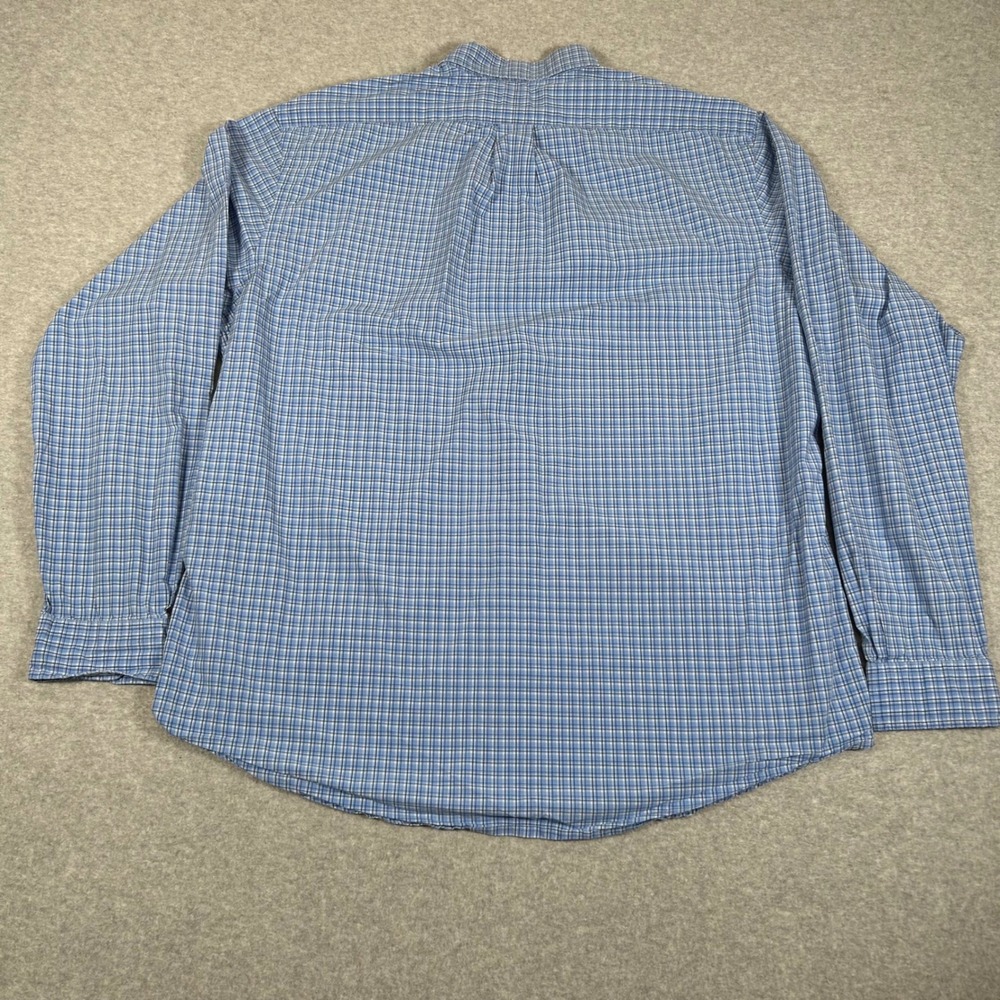 Ralph Lauren Plaid Button Down Mens XL Blue Long Sleeve Preppy Officewear - Picture 3 of 7